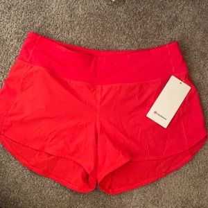 Lululemon Speed Up MR Short 4” - Size 12 Tall - Carnation